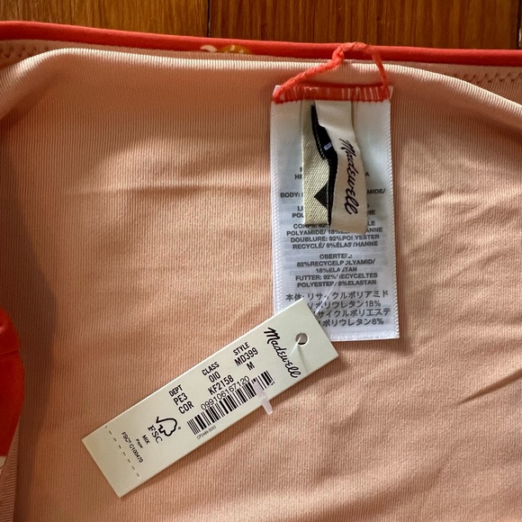 Madewell Retro High-Waisted Balconette Bikini Top & Bottom- Orange Daisies- Med - Picture 13 of 15